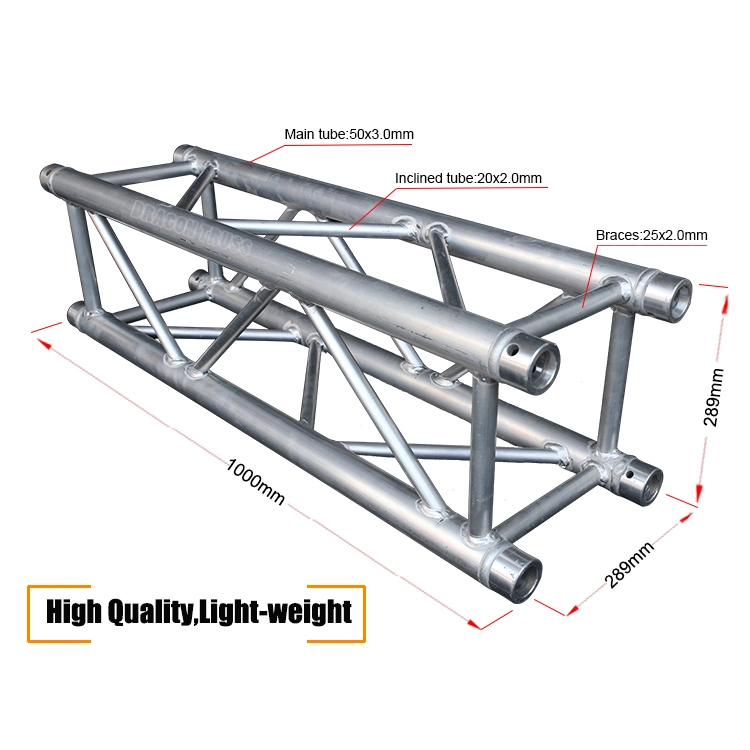 Dragonstage Outdoor Portable Exhibition Concert Events Wedding Stage Lighting Show Speaker Aluminum Truss with Curved Roof LED Display Truss TUV SGS CE