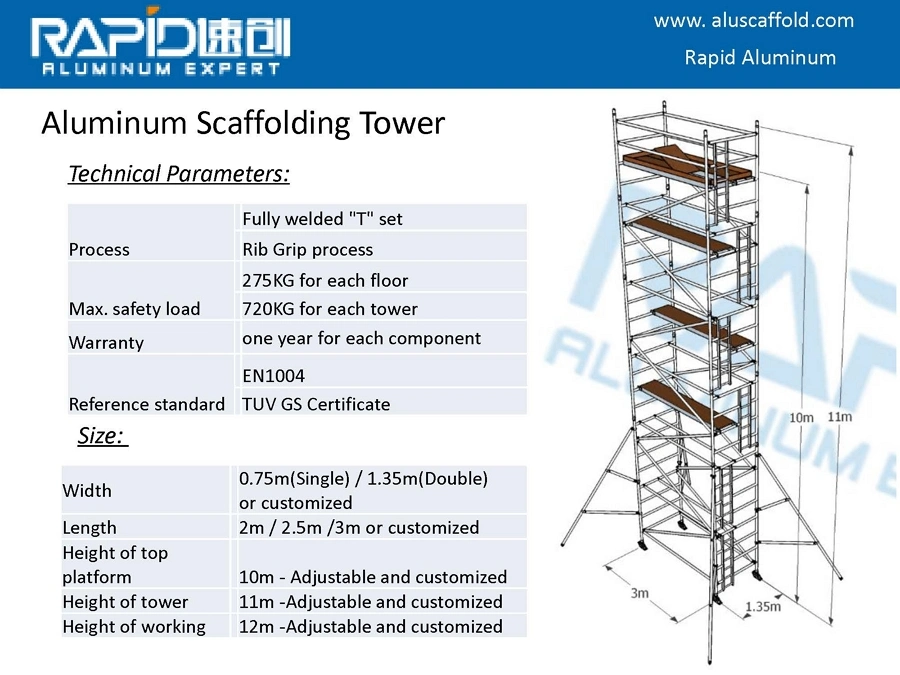 Aluminum Mobile Tower System Construction Scaffolding of Best Price