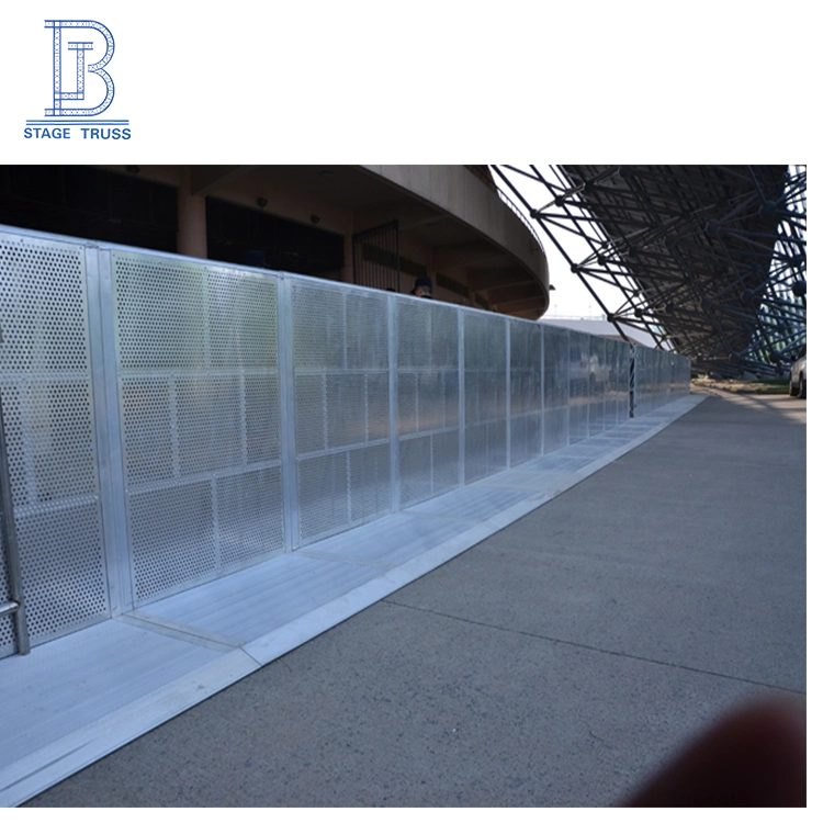 Tage Aluminum Barriers for Roof Structure Truss Display Aluminum Stage Barrier with Security Step