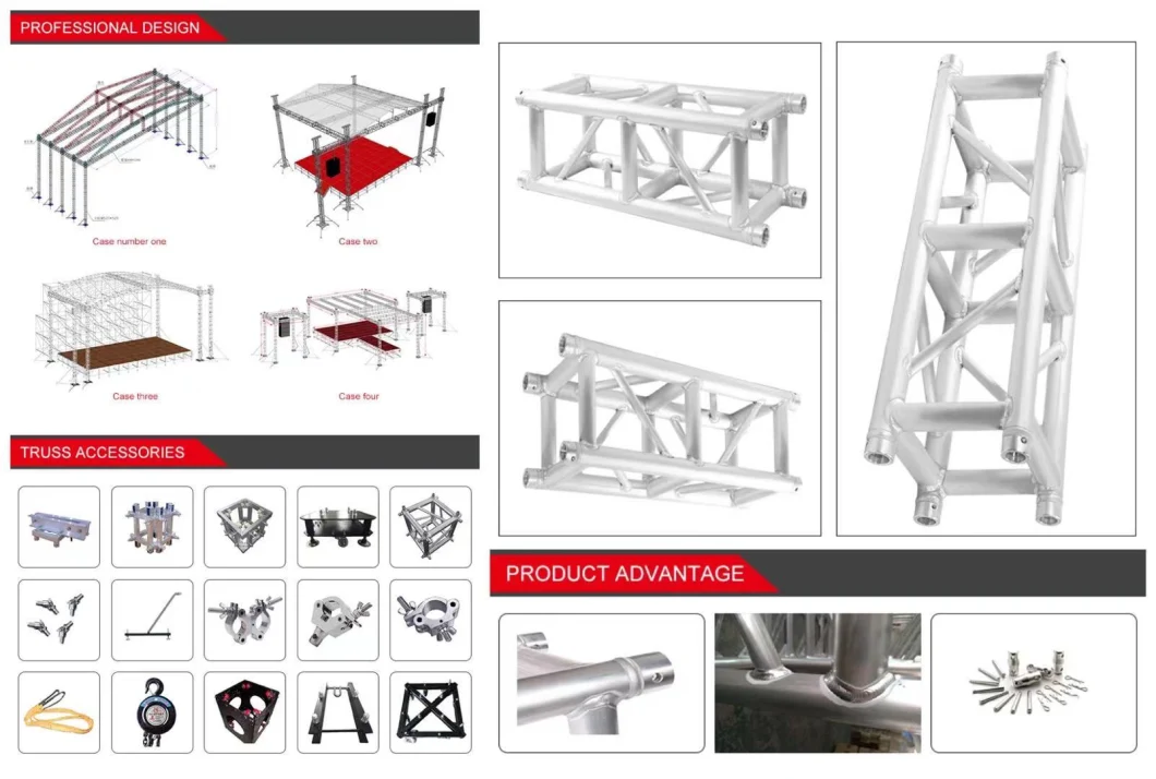 Exhibition Concert Events Wedding Lighting Show Speaker Mini Rigging Equipment Aluminum Portable Stage Truss